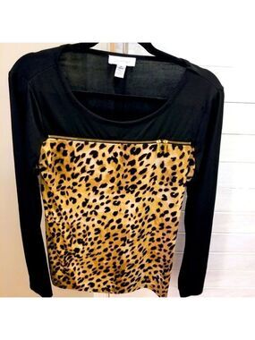 Calvin Klein long sleeve cheetah and black shirt size small